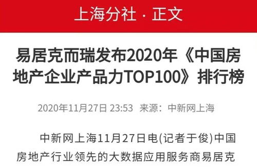 媒体如是说 产品原力 2020中国房地产企业产品力TOP100发布会